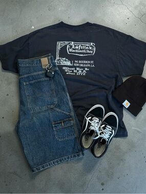 anchor blue Dark Indigo Denim Shorts (Jorts)